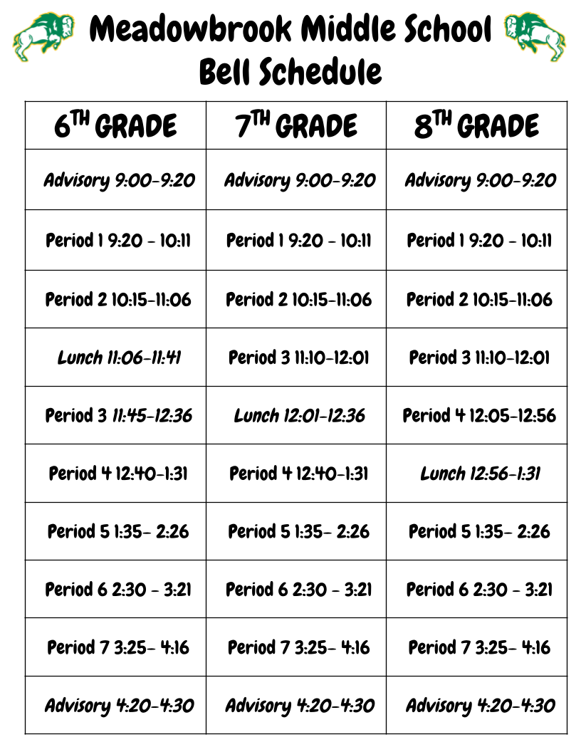 Bell Schedule